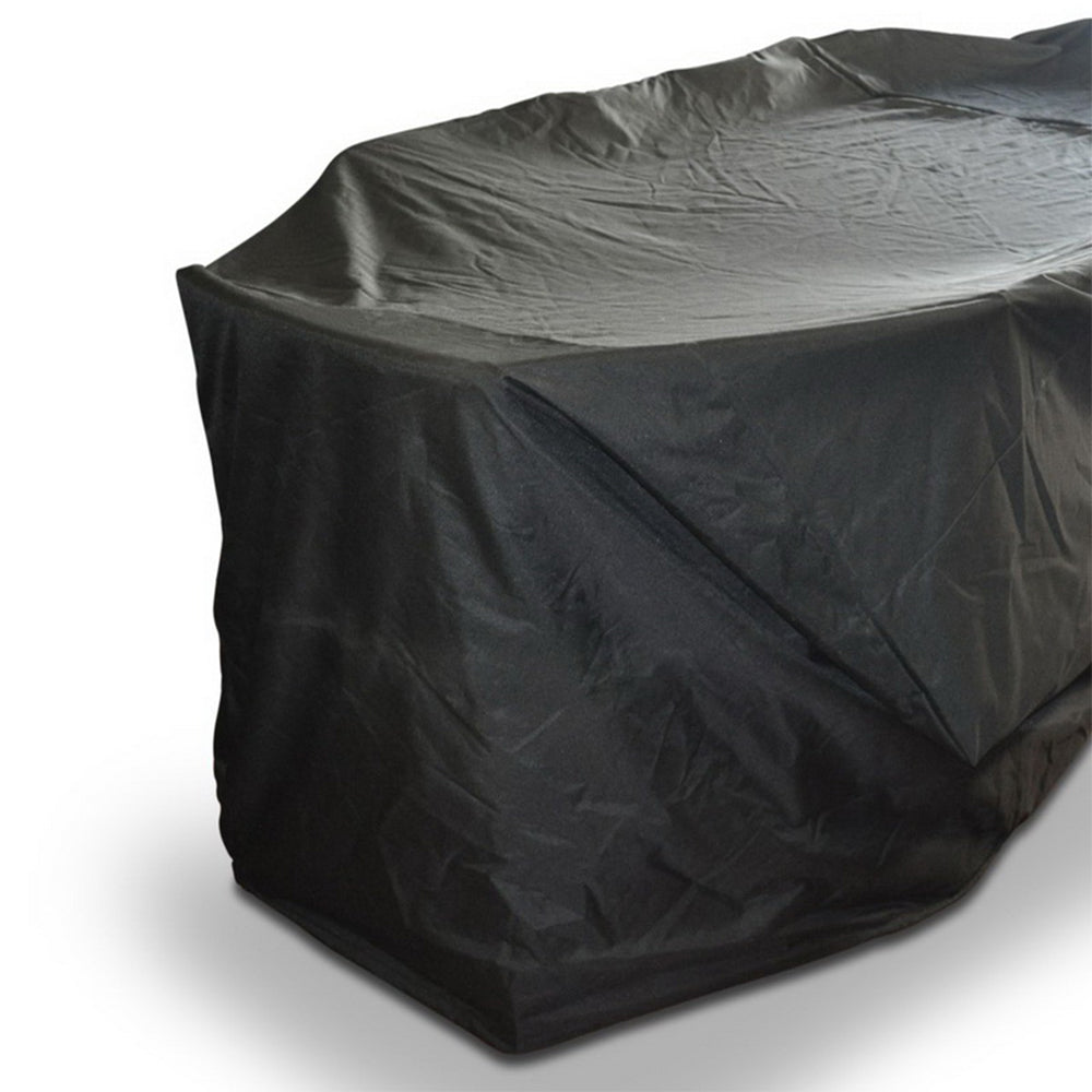 8 Seater Square Weather Cover in Black