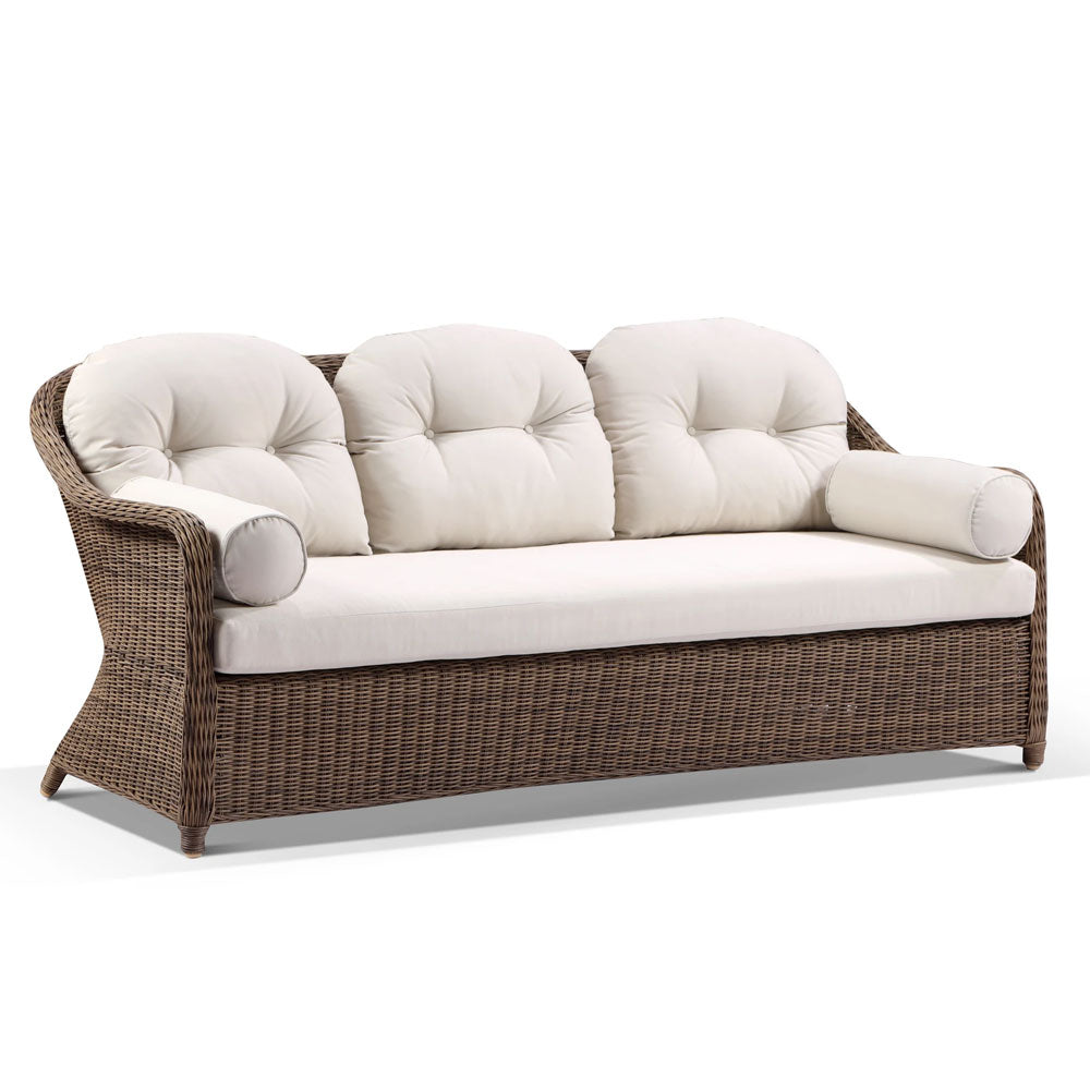 Plantation Outdoor Wicker 3 Seater Rattan Lounge