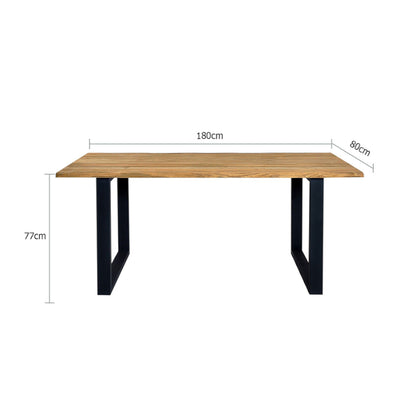 Santai 1.8m Outdoor Teak Timber and Aluminium Dining Table