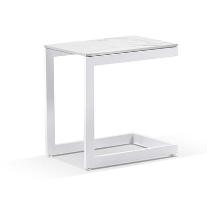 Hugo Outdoor Ceramic and Aluminium Side Table