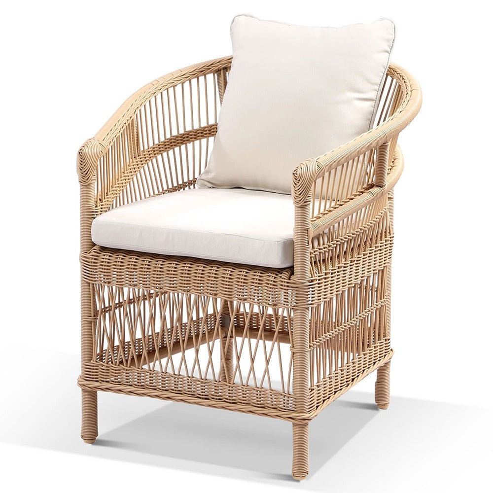 Malawi Outdoor Wicker and Aluminium Dining Chair