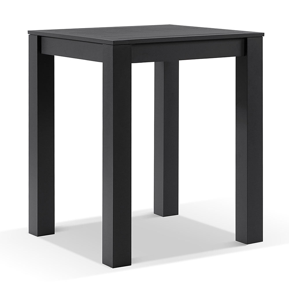 Santorini Outdoor Aluminium Square Bar Table with 2 Hugo Rope Stool