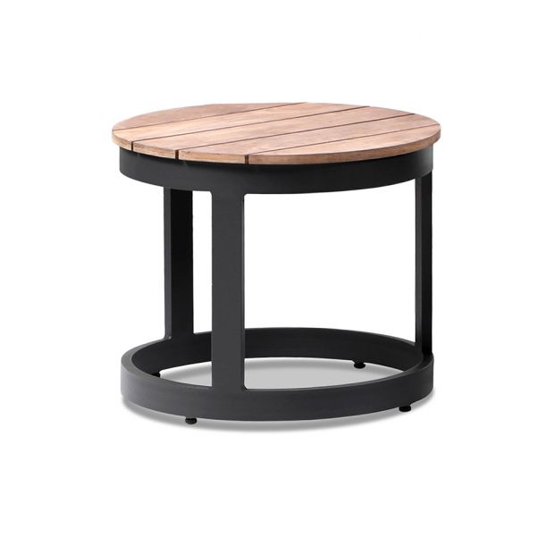 Arcadia Aluminium Sun Lounge Set in  w/ Balmoral Teak Round Side Table