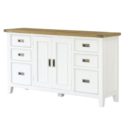 Leura Belle Buffet Sideboard in Brushed  with Natural Timber Top