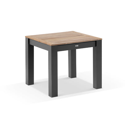 Balmoral 90cm Square Teak Top Aluminium Dining Table