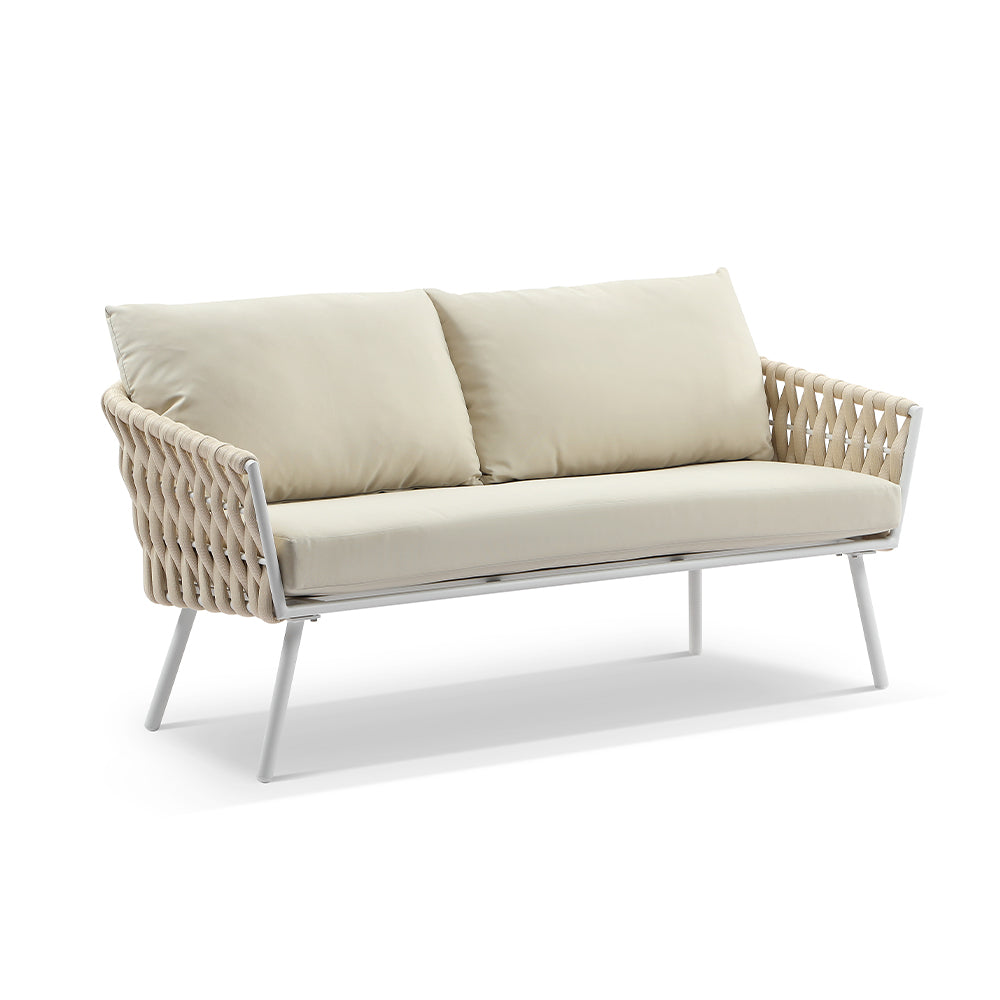 Lismore 2 Seater Outdoor Aluminium and Rope Lounge
