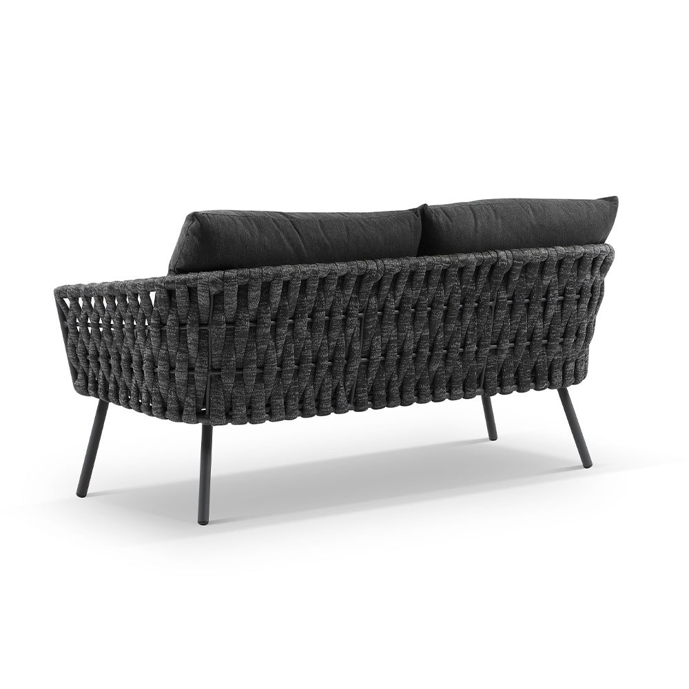 Lismore 2 Seater Outdoor Aluminium and Rope Lounge