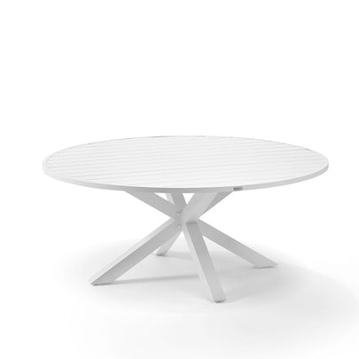 Houston Outdoor 1.8m Round Aluminium Dining Setting with 8 Santorini Chairs