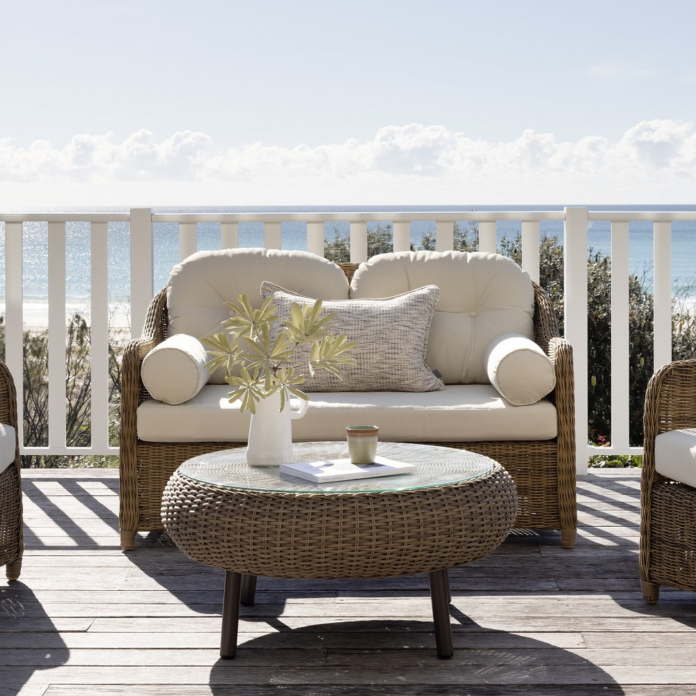 Plantation Outdoor Wicker Lounge Suite with Coffee Table