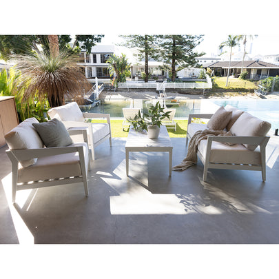 Bronte 2+1+1 Outdoor  Aluminium with Sunbrella Lounge Setting with Coffee Table