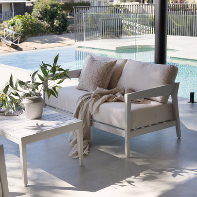 Bronte 2+1+1 Outdoor  Aluminium with Sunbrella Lounge Setting with Coffee Table