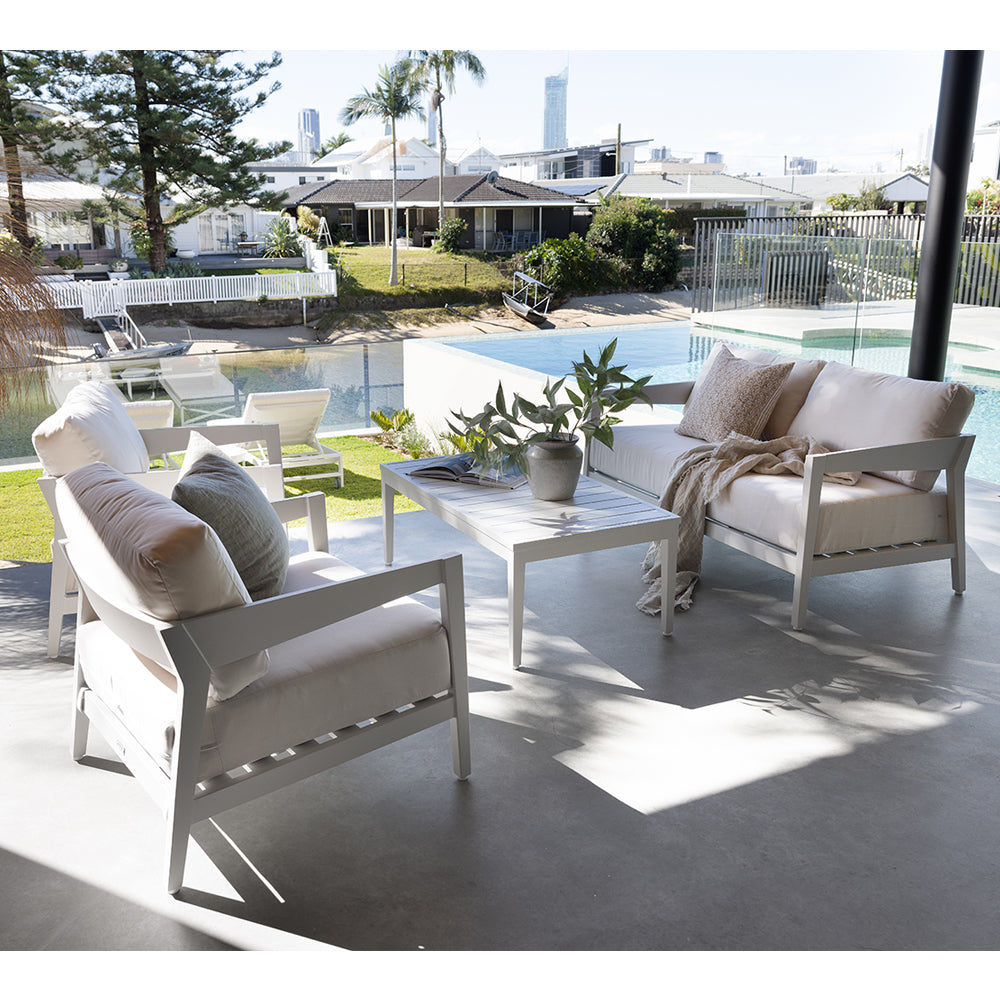 Bronte 2+1+1 Outdoor  Aluminium with Sunbrella Lounge Setting with Coffee Table