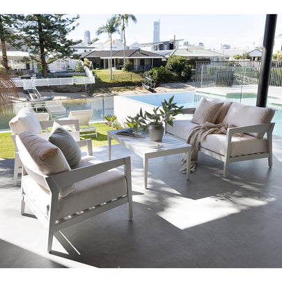 Bronte 2+1+1 Outdoor  Aluminium with Sunbrella Lounge Setting with Coffee Table