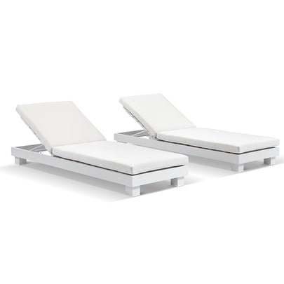 Santorini Aluminium Sun Lounge Set with Sunbrella Cushion