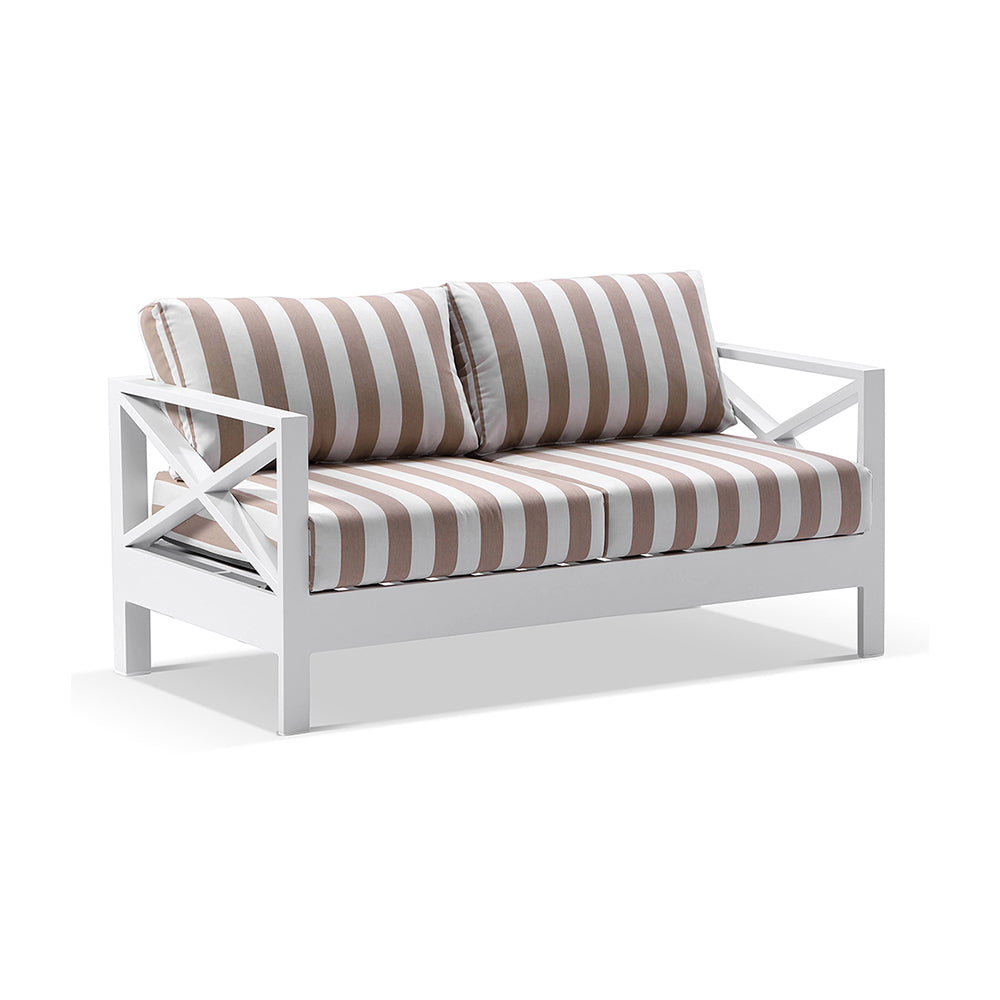 Kansas 2+1 seater Outdoor Aluminium Lounge Set with Coffee Table in Sunbrella