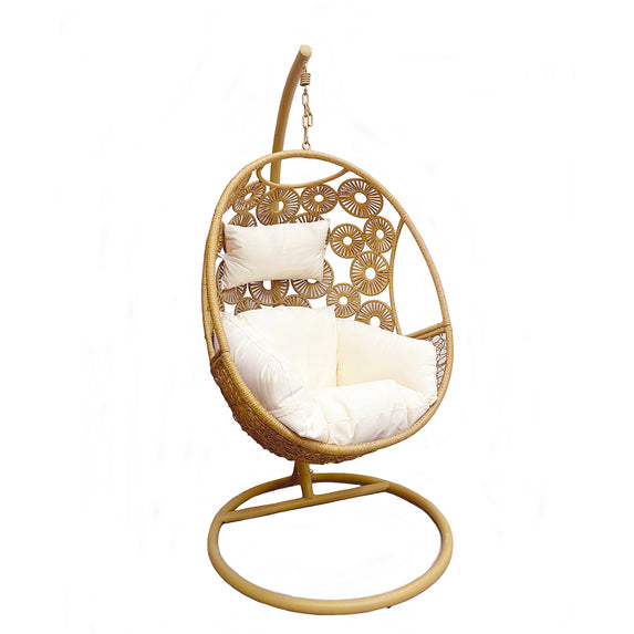 Havana Hanging Egg Chair in Yellow