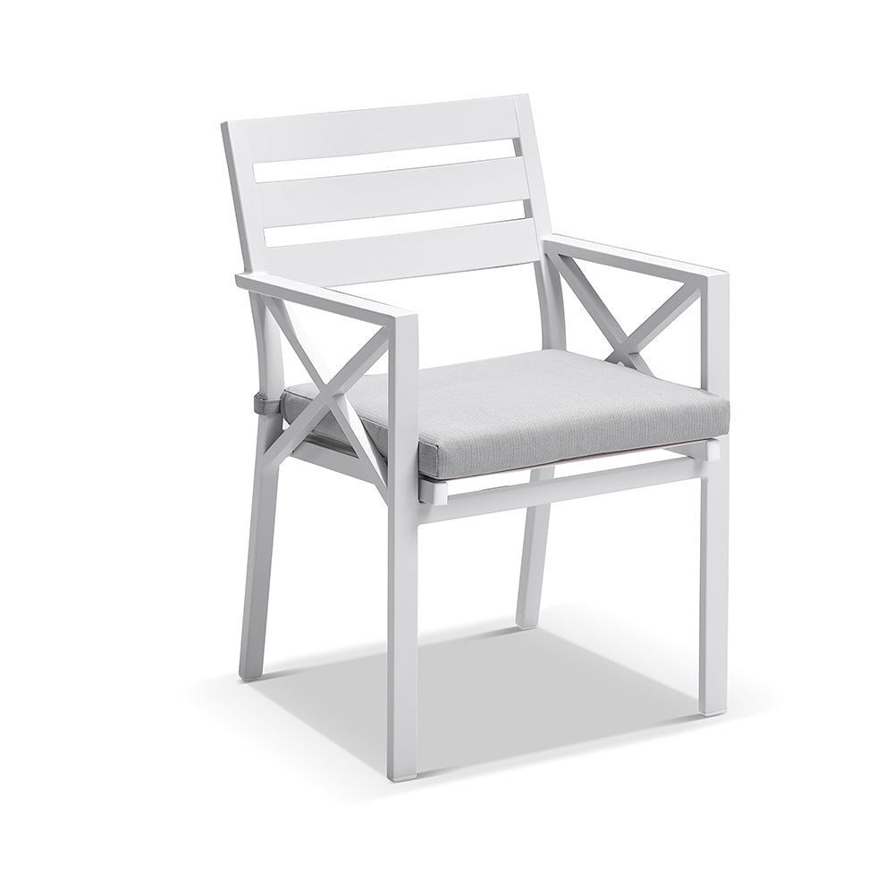 Balmoral 3.55m Teak Top Aluminium Table with 12 Kansas Dining Chairs
