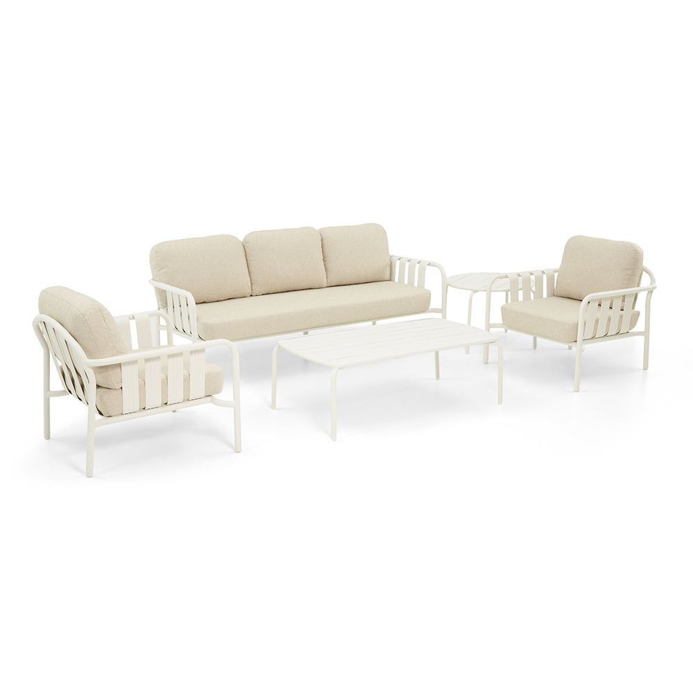 Mornington Outdoor 3+1+1 Lounge Setting with Coffee table and Side table