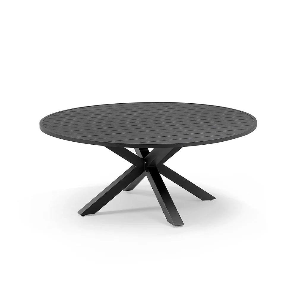 Houston Outdoor 1.8m Round Aluminium Table with 8 Patonga Dining Chairs