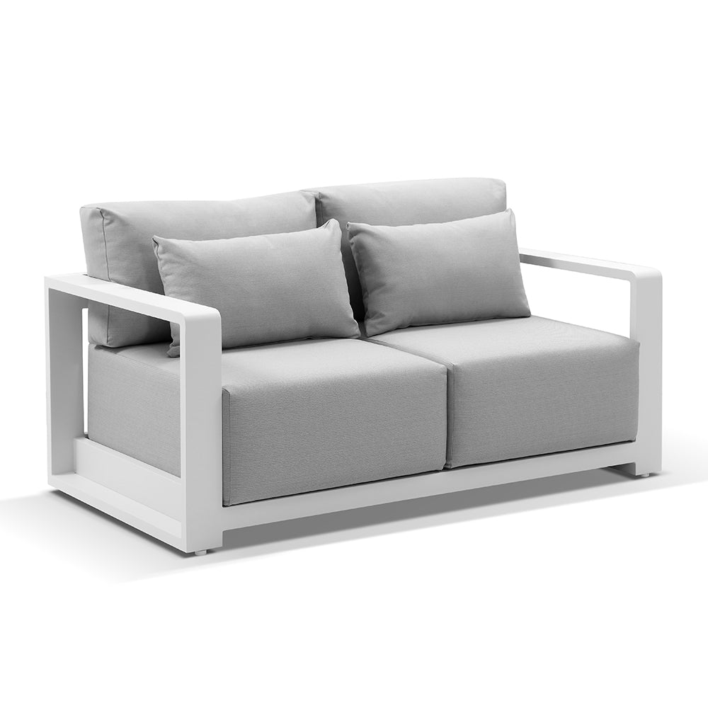 Whitehaven 3+2+1 Seater Outdoor Aluminium Lounge Set with Santorini Coffee Table