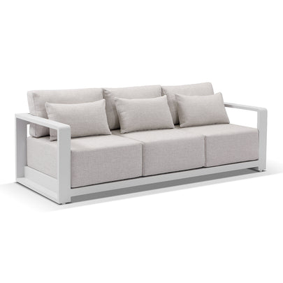 Whitehaven 3+2+1 Seater Outdoor Aluminium Lounge Set with Santorini Coffee Table