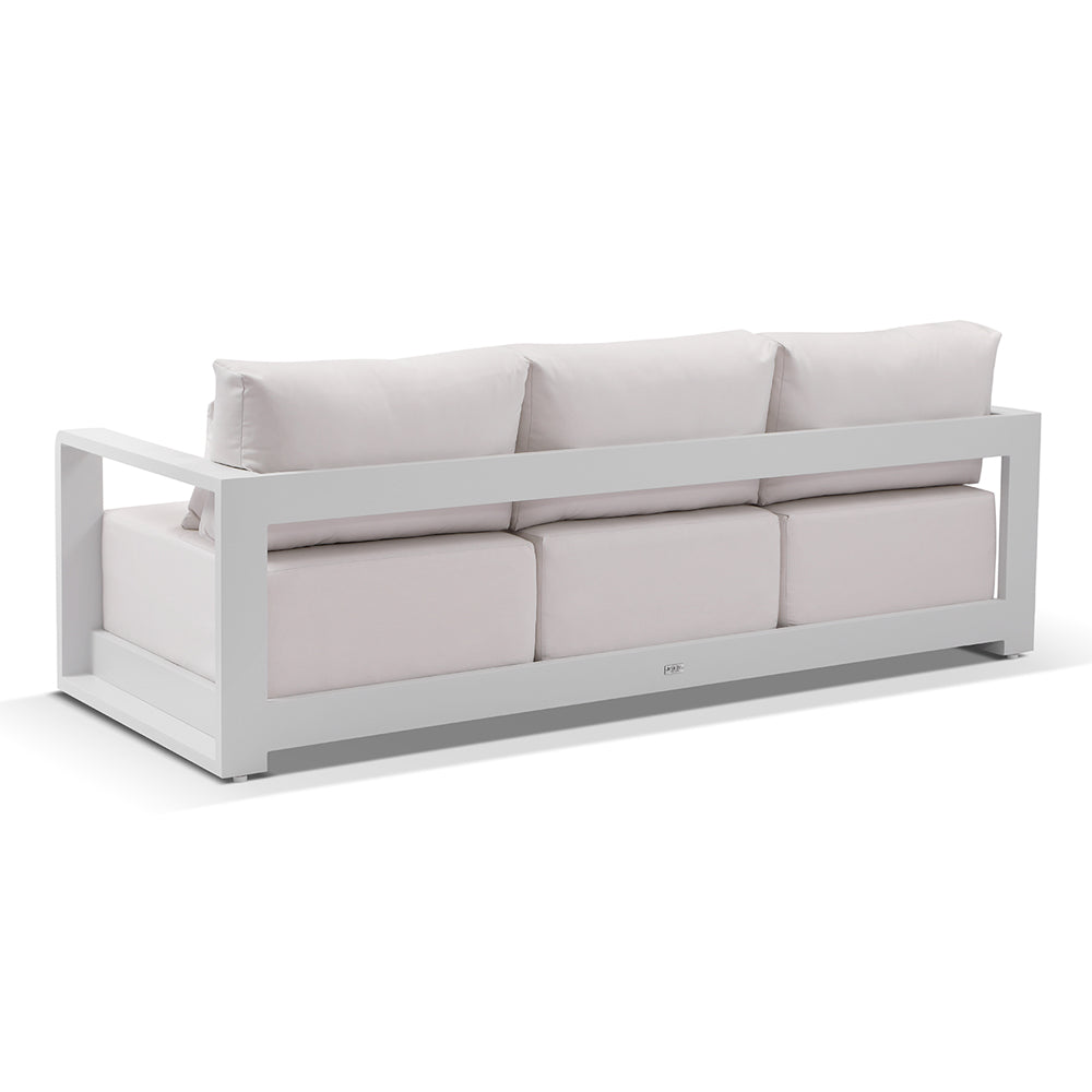 Whitehaven 3 Seater Outdoor Aluminium Lounge with Sunbrella Cushions ...