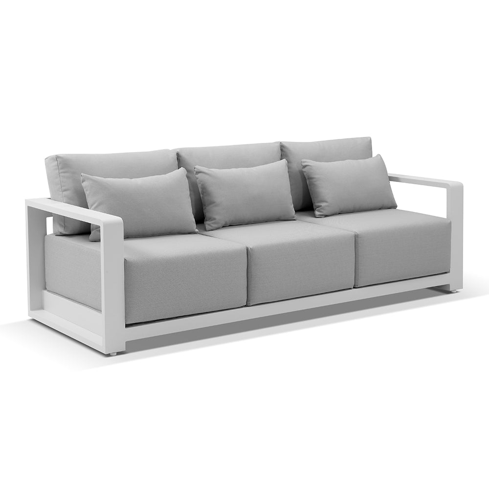 Whitehaven 3+2+1 Seater Outdoor Aluminium Lounge Set with Santorini Coffee Table