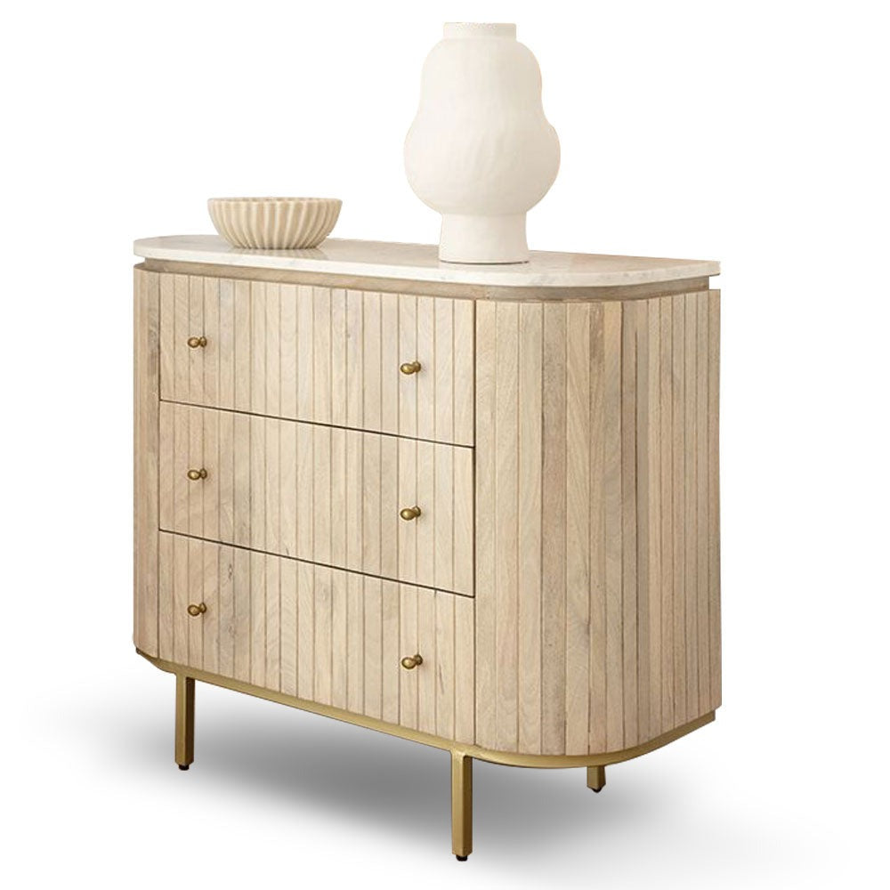 Abbotsbury Indoor Chest of Drawers with Marble Top