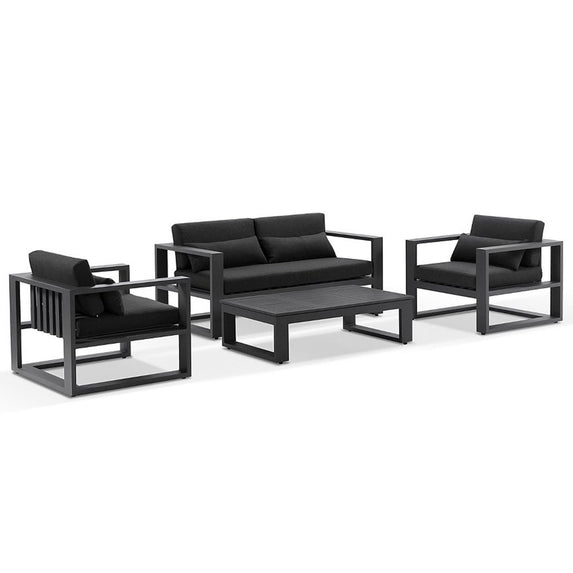 Santorini 2+1+1 Outdoor Aluminium Lounge Set with Coffee Table