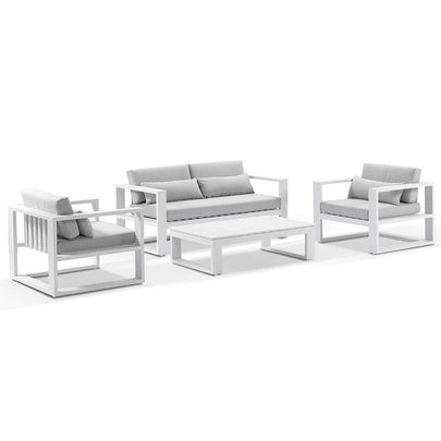 Santorini 2+1+1 Outdoor Aluminium Lounge Set with Coffee Table