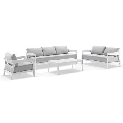 Bronte 3+2+1 Outdoor Aluminium Lounge Setting with Coffee Table