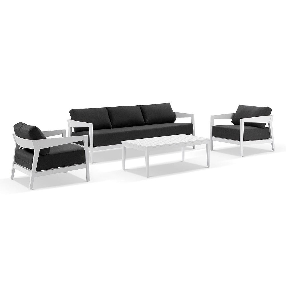 Bronte 3+1+1 Outdoor Aluminium Lounge Setting with Coffee Table