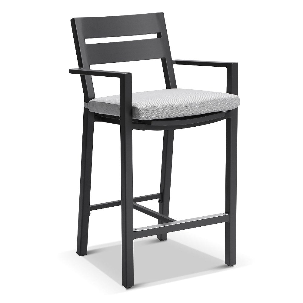 Santorini Outdoor Aluminium Square Bar Table with 2 Bar stools