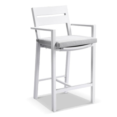 Santorini Outdoor Aluminium Square Bar Table with 2 Bar stools