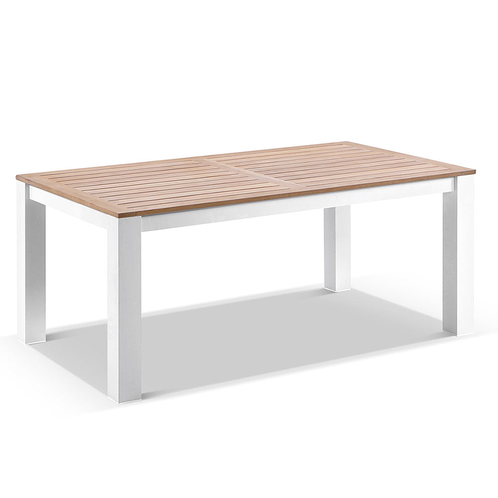 Balmoral 1.8m Teak Top Aluminium Table with 2 Bench Seats