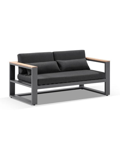 Balmoral 2 Seater Outdoor Aluminium and Teak Lounge