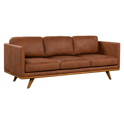 Manly Italian Leather Couch Indoor 3 Seater Hazel Lounge Sofa