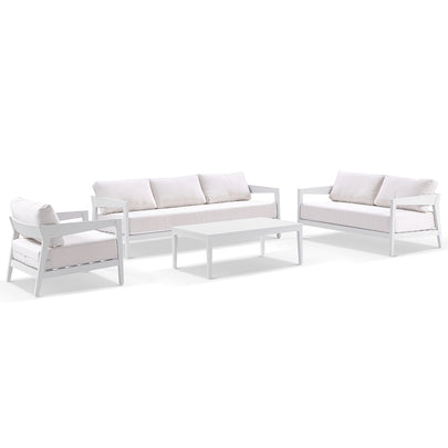 Bronte 3+2+1 Outdoor Aluminium with Sunbrella Lounge Setting with Coffee Table