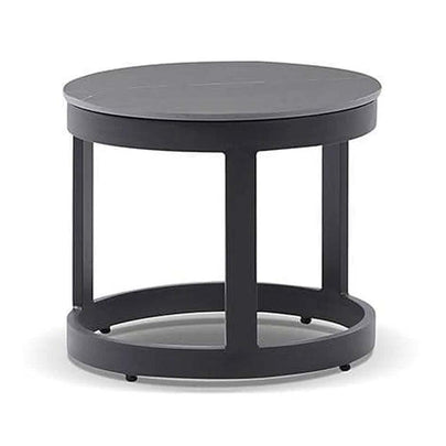 Hugo Outdoor Round Ceramic and Aluminium Side Table