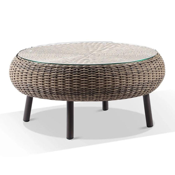 Plantation Hamptons Outdoor Round Wicker Coffee Table