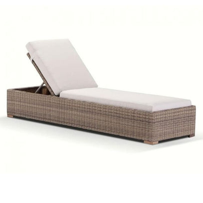 Breeze Outdoor Wicker Sun Lounge in Half Round Wicker